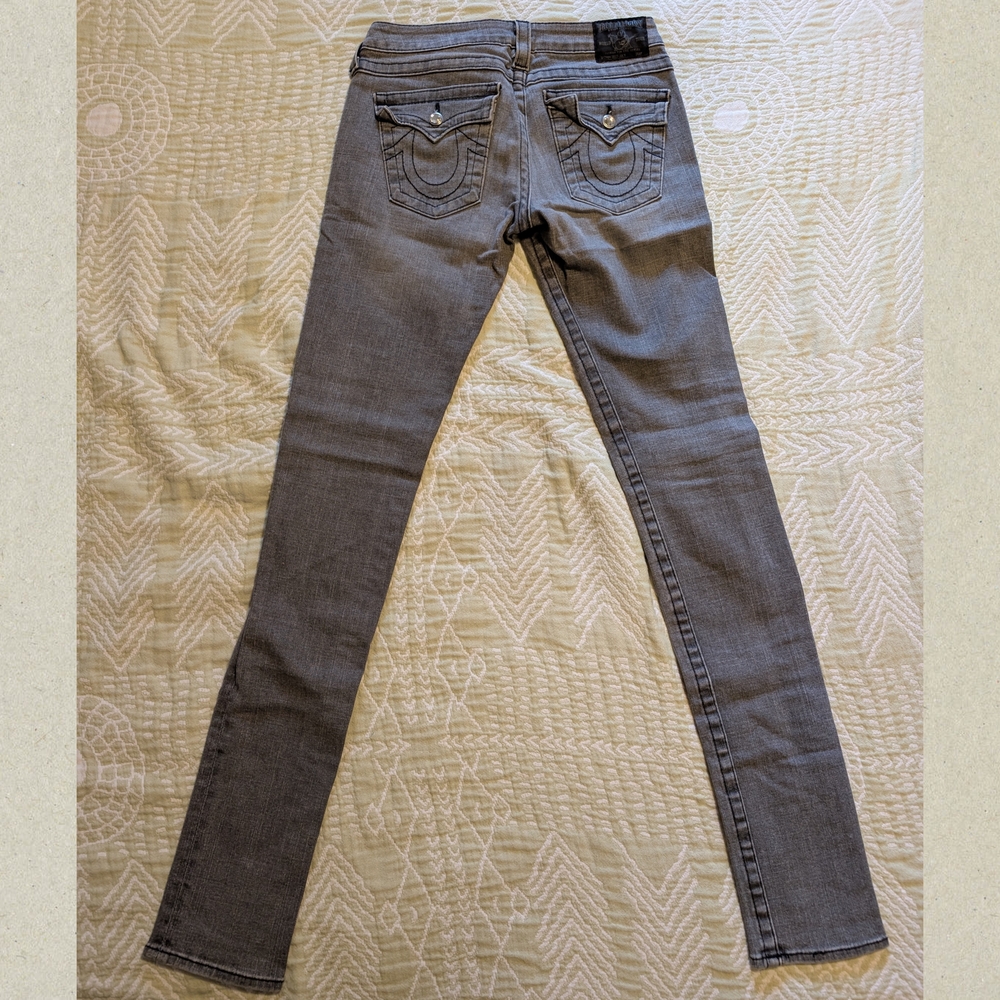 Vintage Black Label True Religion Disco Julie Skinny Jeans, Made in USA, size 27